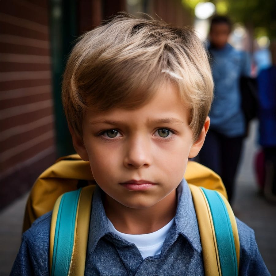 Firefly a child who is in separation anxiety because he is going to school 79057