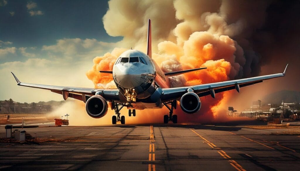 Firefly a related image a plane that made a forced landing at an airport because of an accident it