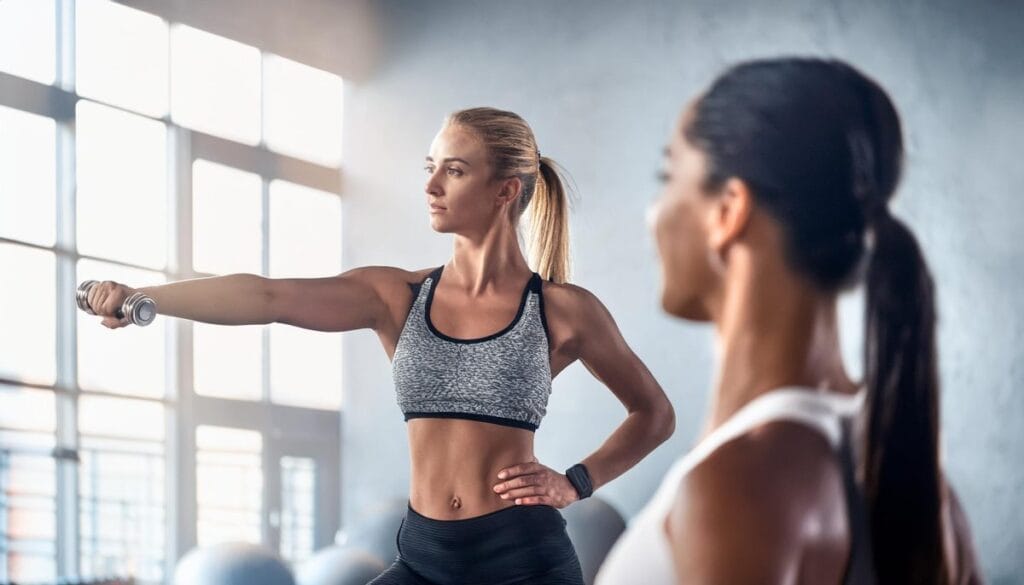 Firefly a woman who is doing a Fitness and a woman who is doing aerobics 53744