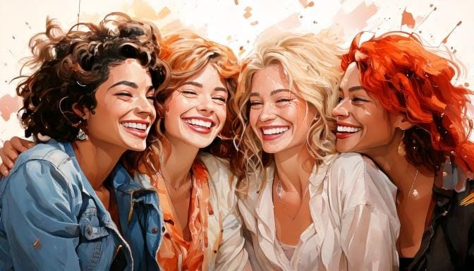 Firefly an illustration related with joy of friendship 4 friends are happy toghether 67402