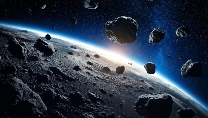 Firefly an image of the asteroid belt 18307