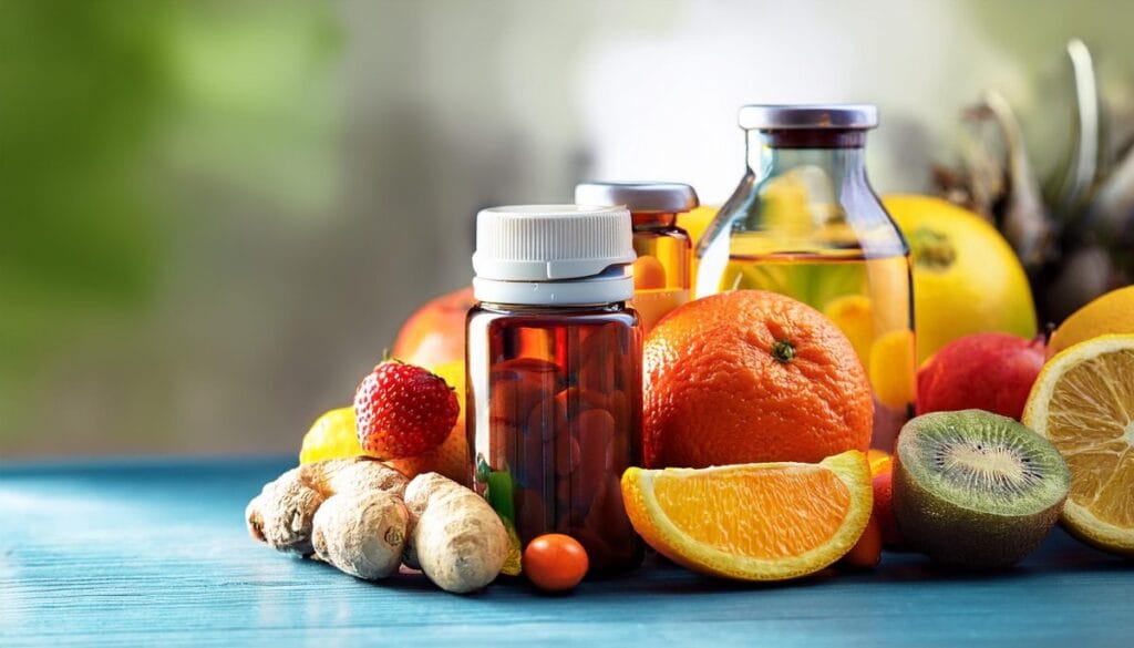 Firefly immune system healthcare and medicine vitamins and fruits for viruses selective focus 150