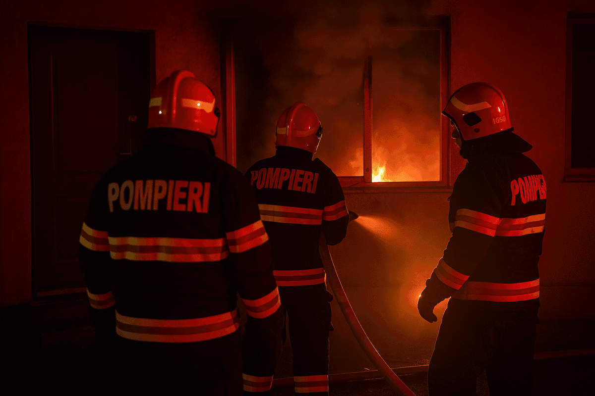 pompieri din cadrul ISU Giurgiu sting un incendiu izbucnit într-un apartament din Mihăilești