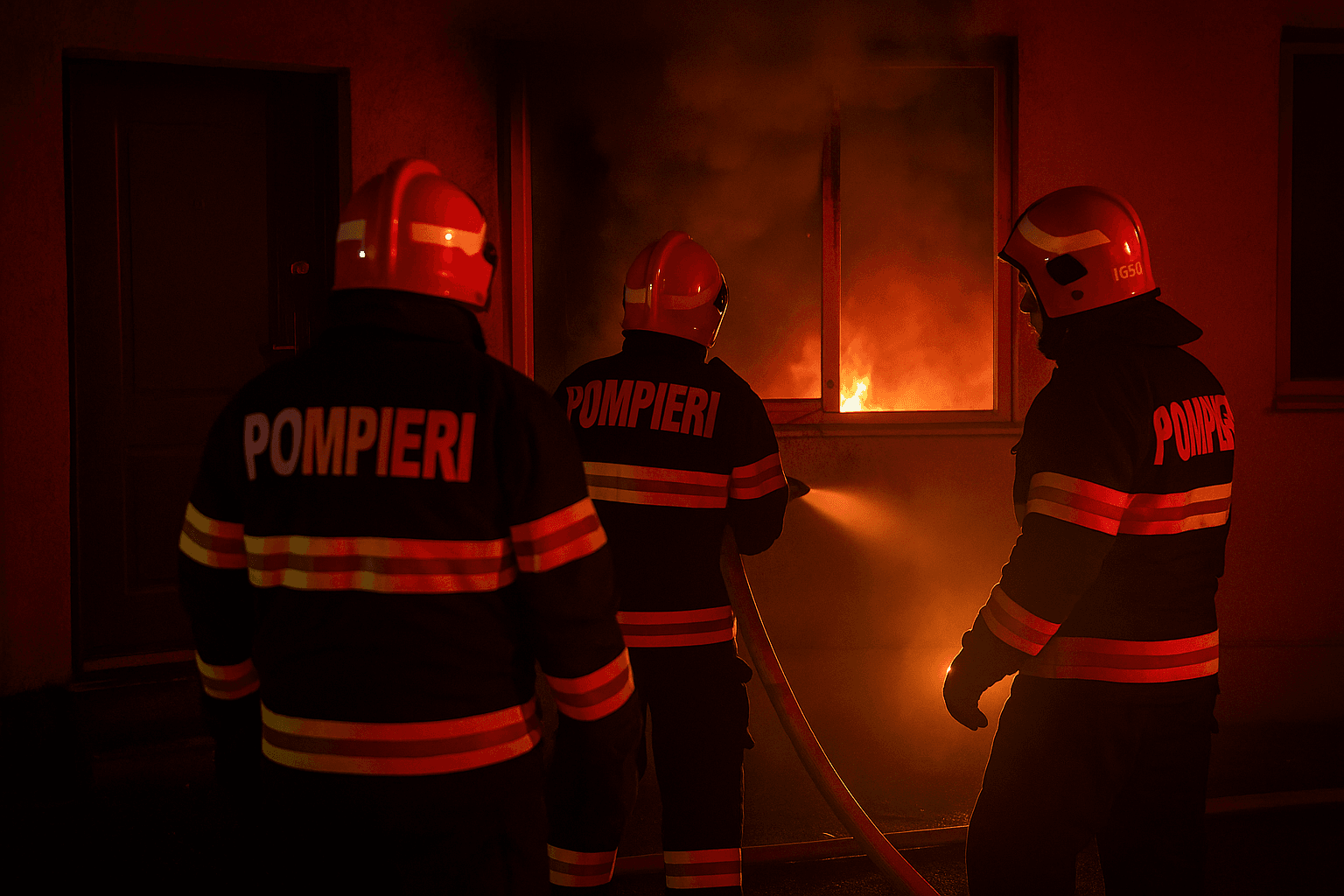 pompieri din cadrul ISU Giurgiu sting un incendiu izbucnit într-un apartament din Mihăilești