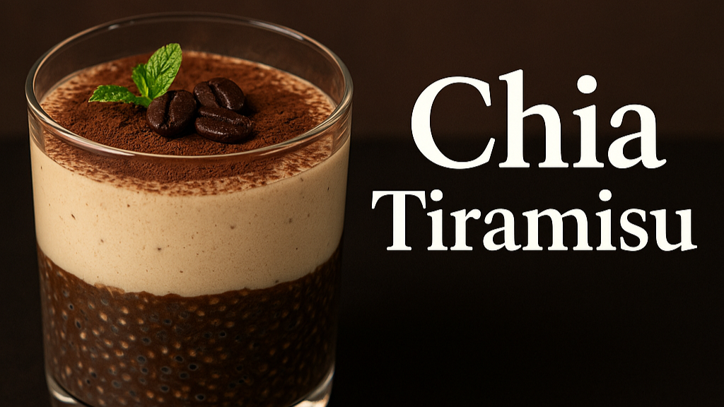 Chia Tiramisu – rețetă rapidă și sănătoasă