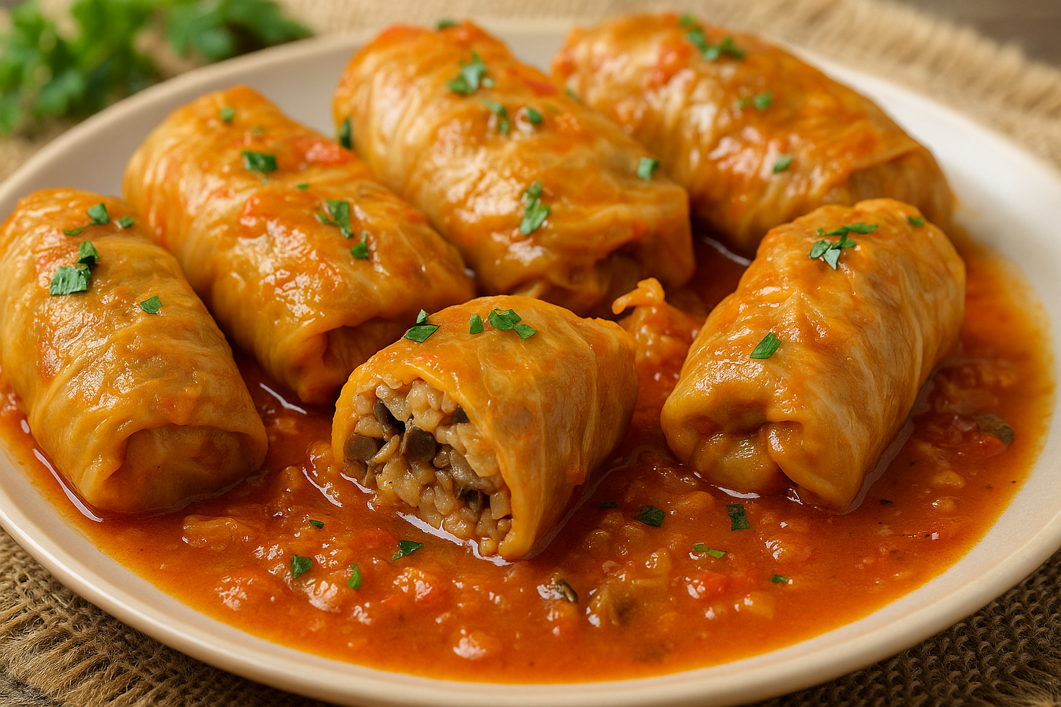 sarmale de post cu ciuperci