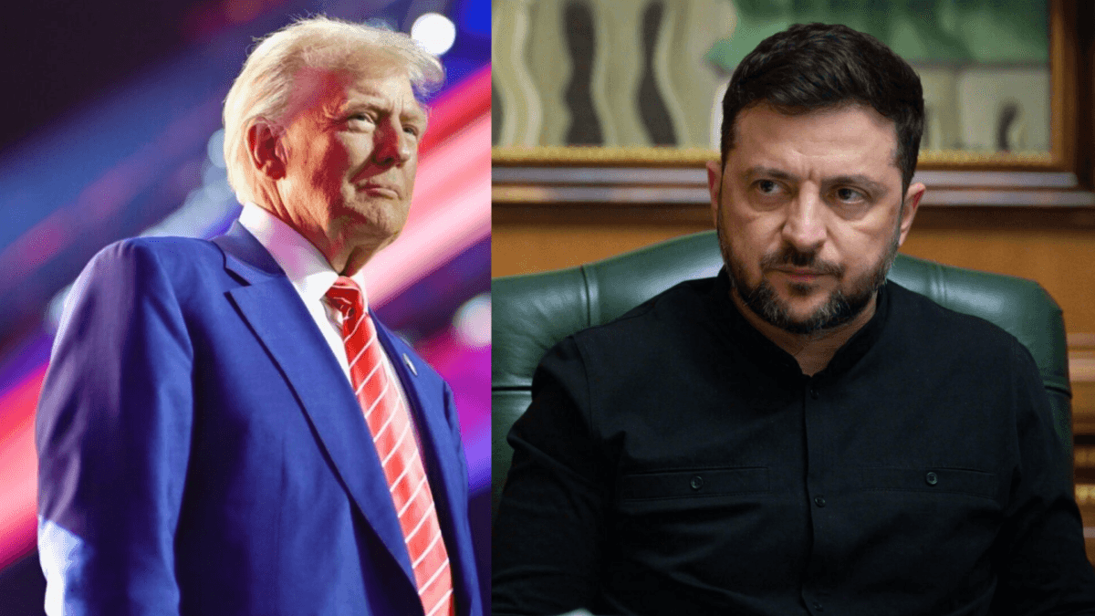 Donald Trump și Volodimir Zelenski în cadrul unei întâlniri oficiale dedicate discuțiilor despre pace