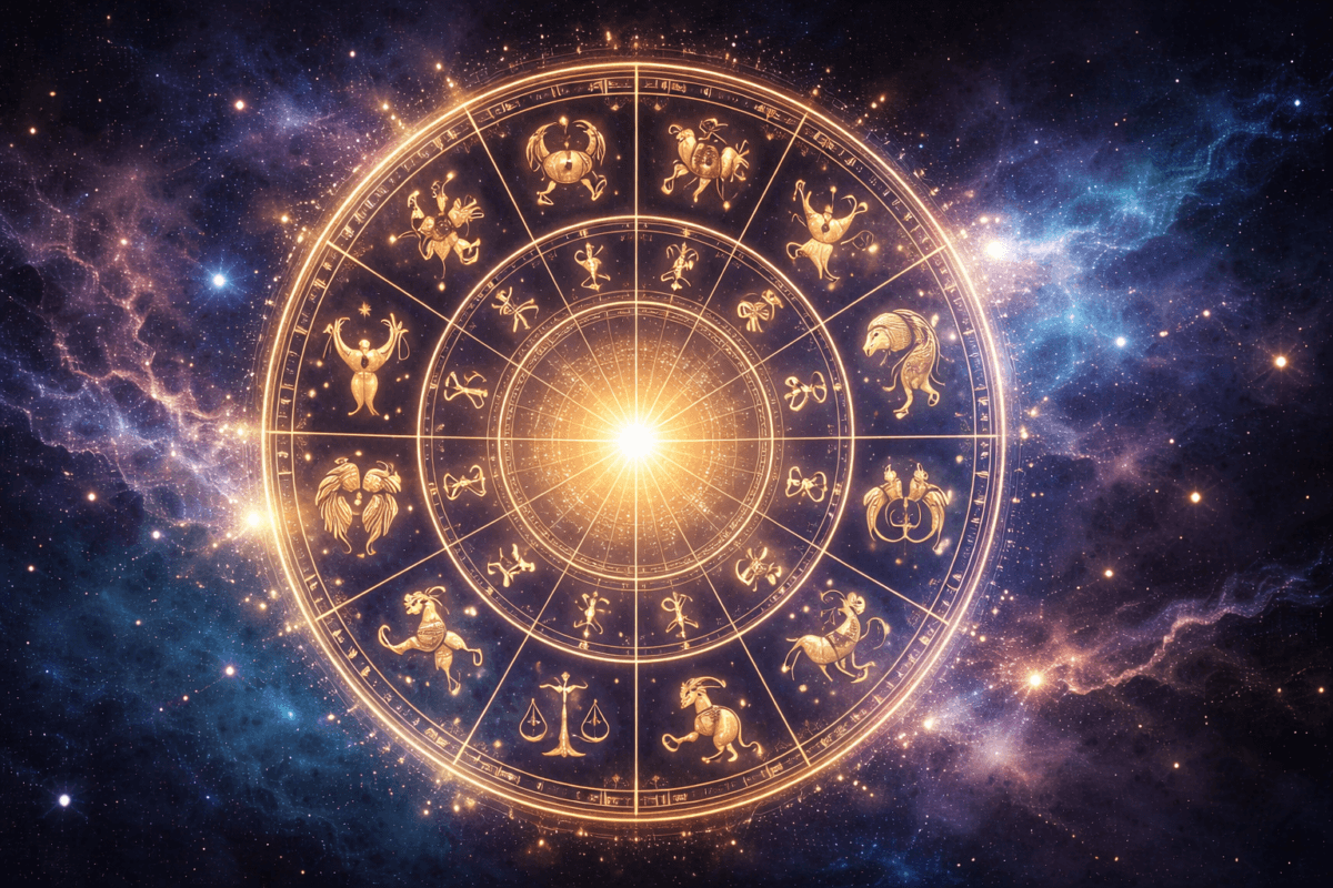 Imagine simbolică cu zodiac și constelații, reprezentând horoscopul zilei de 29 ianuarie 2026.