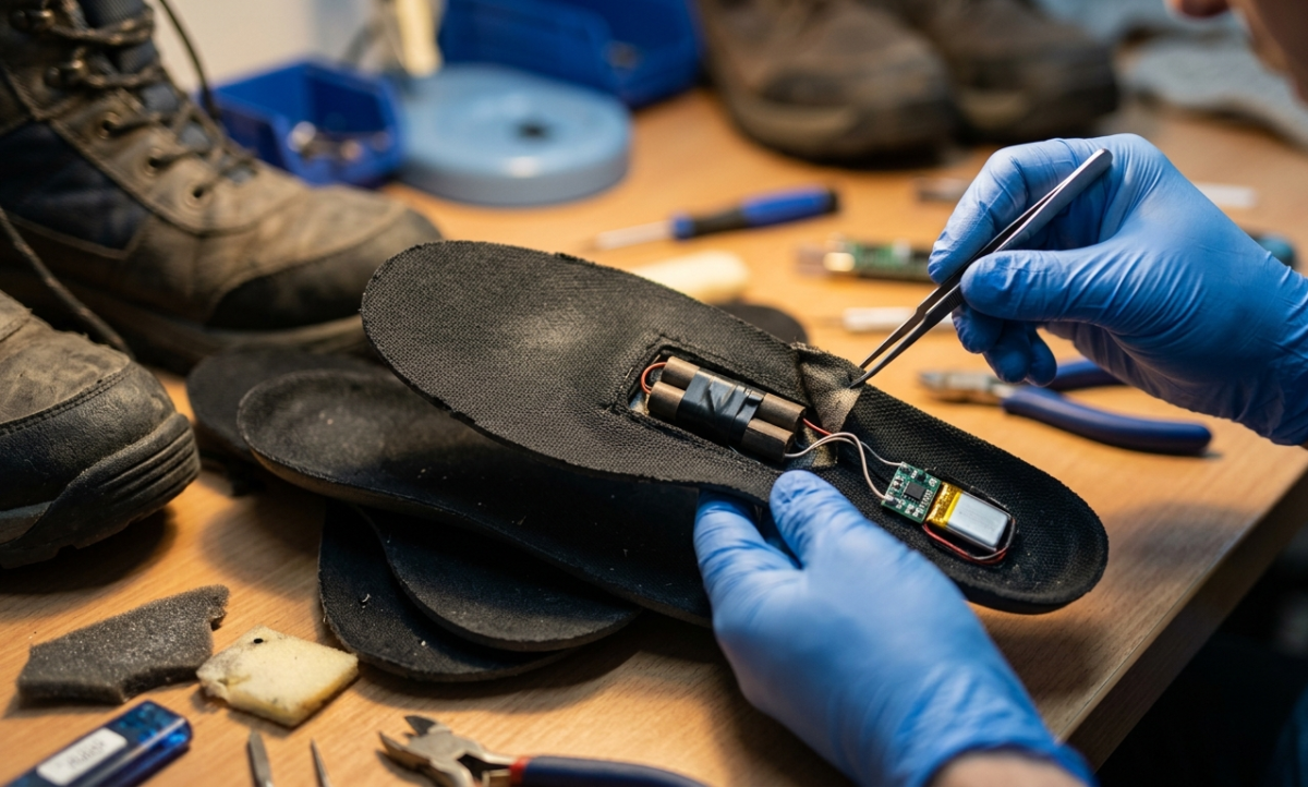 Inspecție a echipamentelor militare și branțuri cu circuite electronice.