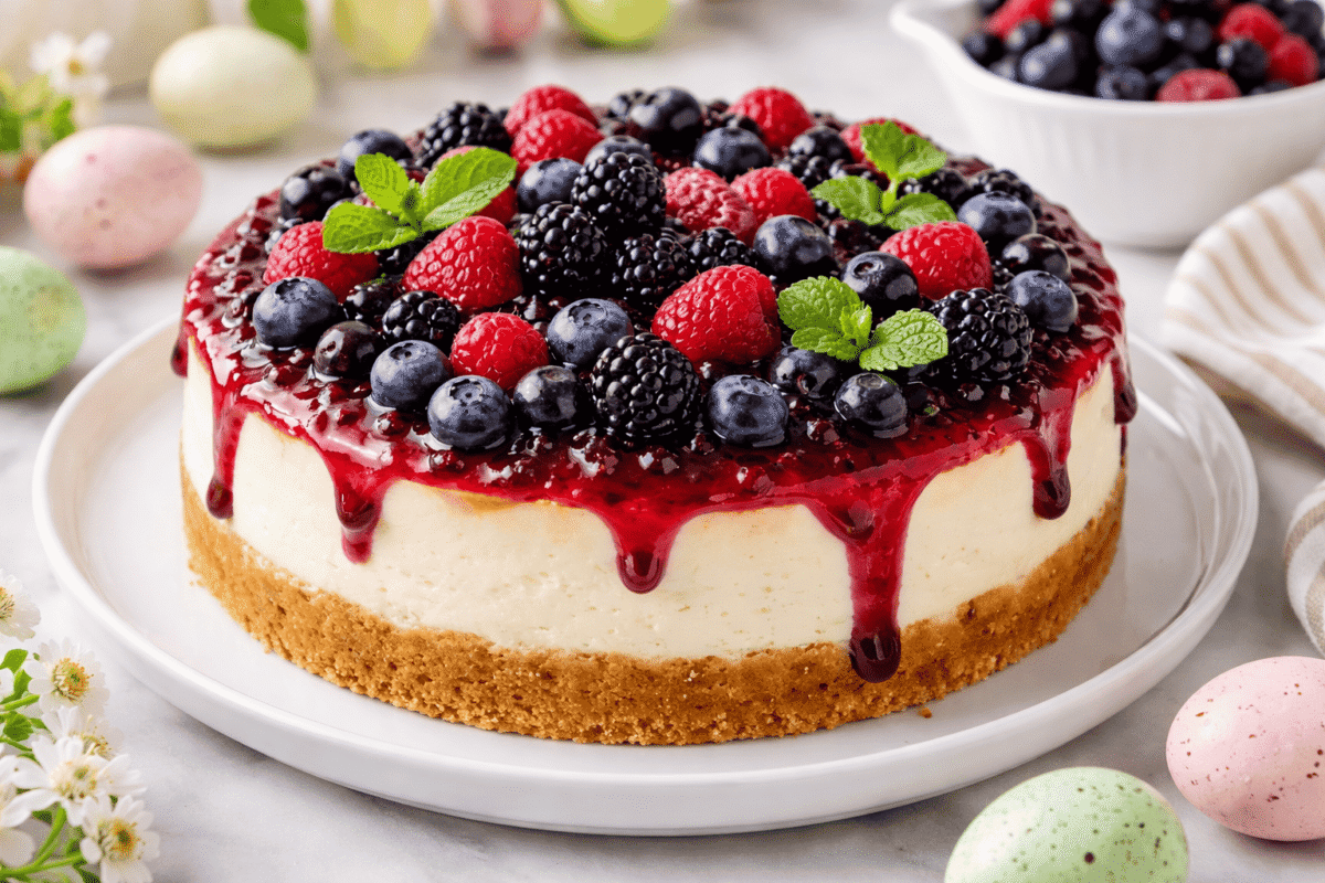 pasca cu fructe de padure cremoasa desert de casa