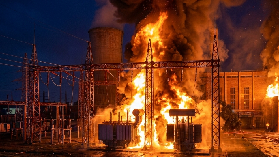 Incendiu la CET Vest